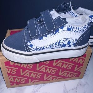 White and Blue Vans Logo